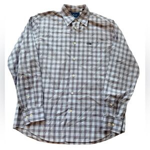 Faconnable Men’s Plaid Button Down Shirt Size M Cotton